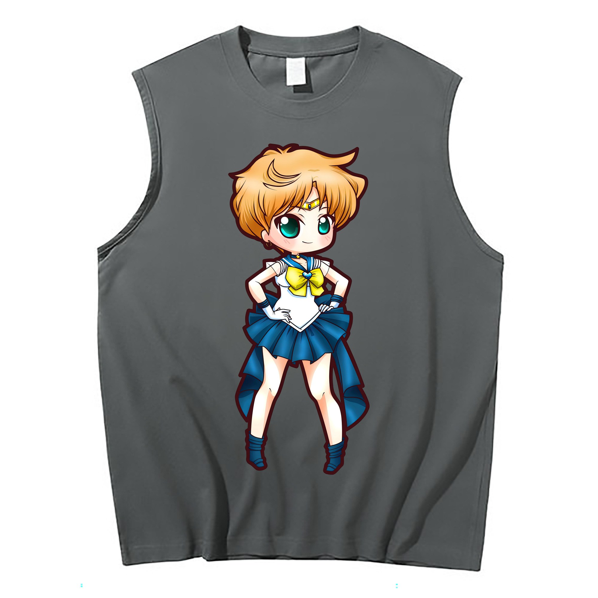 （画像用） 美少女戦士セーラームーン 天王はるか Sailor Moon Tenoh Haruka コットン100％タンクトップ（フロントプリント）
